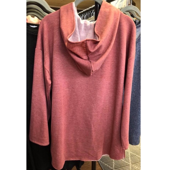 Oversized Mauve Hoodie Kangaroo Pocket Sweatshirt! - Picture 7 of 9